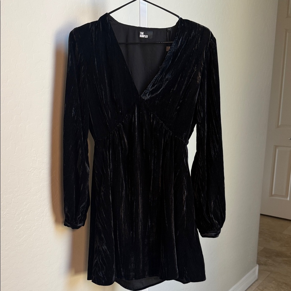 NWT THE KOOPLES Velvet Long Sleeve Mini Dress Size Small